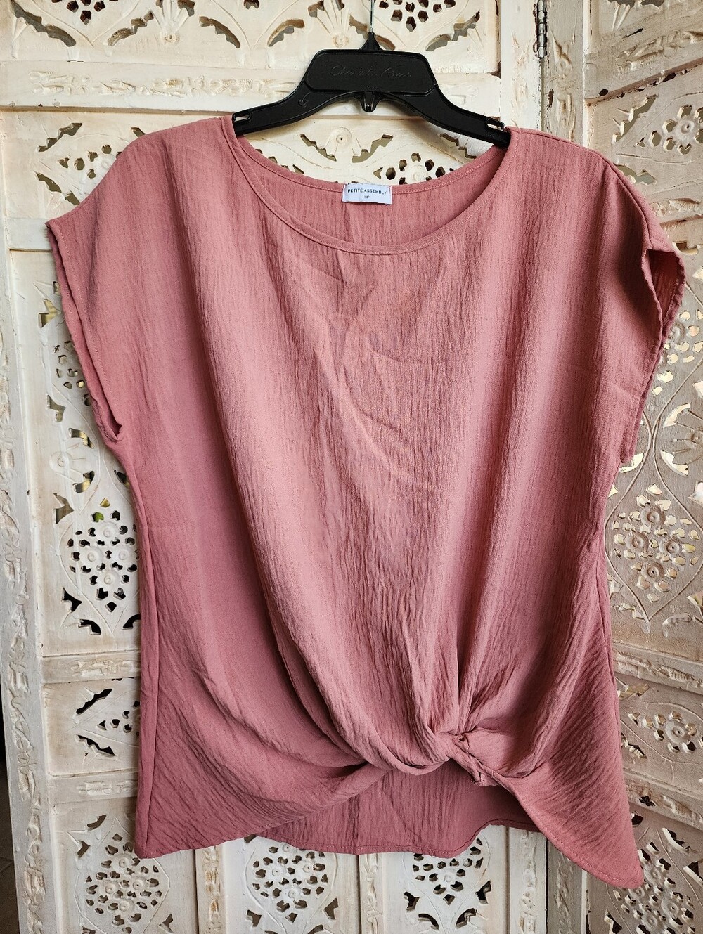 Petite Assembly Dusty Rose Soft Twist Blouse- Size Medium Petite